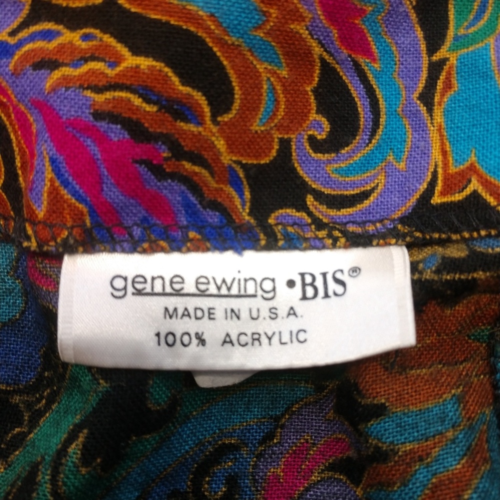 Gene Ewing Nehru Button Up Top Size 8 - image 6